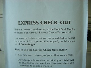 Express-check out